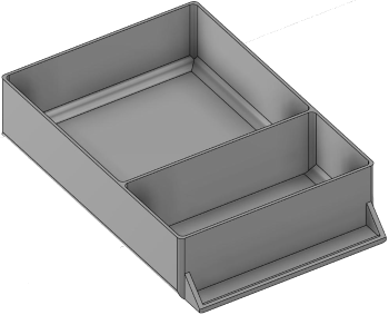 Vue 3D du tirroir T_P15_H2L2_D2.3