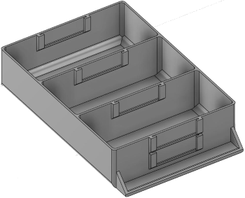 Vue 3D du tirroir T_P15_H2L2_D3.1_PE