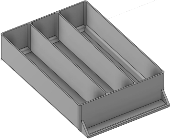 Vue 3D du tirroir T_P15_H2L2_D3.2