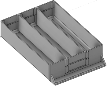 Vue 3D du tirroir T_P15_H2L2_D3.2_PE