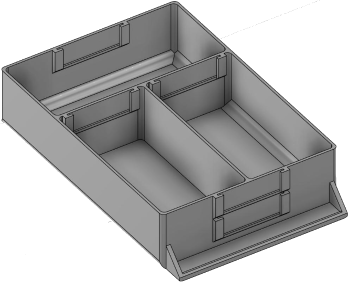Vue 3D du tirroir T_P15_H2L2_D3.4_PE