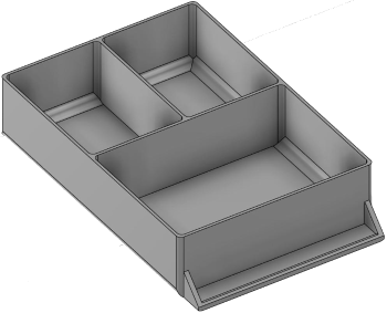 Vue 3D du tirroir T_P15_H2L2_D3.6