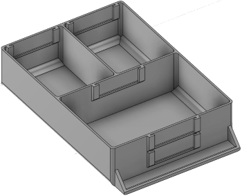 Vue 3D du tirroir T_P15_H2L2_D3.6_PE