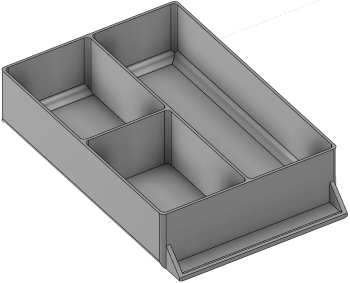 Vue 3D du tirroir T_P15_H2L2_D3.7