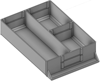 Vue 3D du tirroir T_P15_H2L2_D3.8_PE