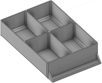 Vue 3D du tirroir T_P15_H2L2_D4.1