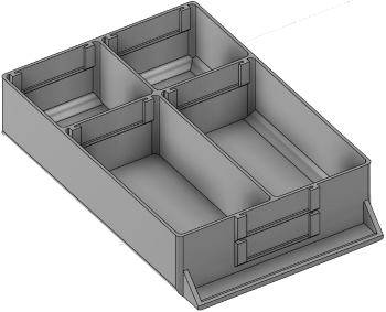 Vue 3D du tirroir T_P15_H2L2_D4.3_PE