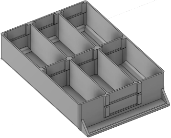 Vue 3D du tirroir T_P15_H2L2_D6.2_PE