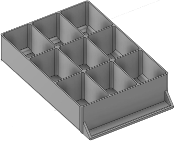 Vue 3D du tirroir T_P15_H2L2_D9