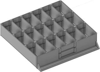 Vue 3D du tirroir T_P15_H2L3_D18_PE