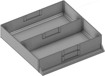 Vue 3D du tirroir T_P15_H2L3_D2.1_PE
