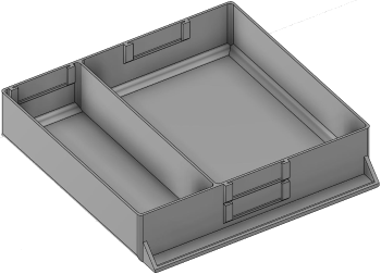 Vue 3D du tirroir T_P15_H2L3_D2.5_PE