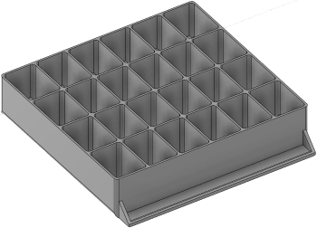 Vue 3D du tirroir T_P15_H2L3_D24