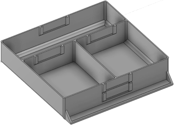 Vue 3D du tirroir T_P15_H2L3_D3.4_PE