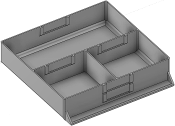 Vue 3D du tirroir T_P15_H2L3_D3.5_PE