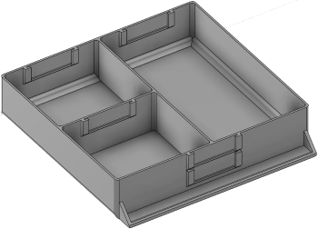 Vue 3D du tirroir T_P15_H2L3_D3.7_PE
