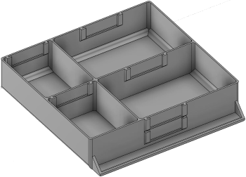 Vue 3D du tirroir T_P15_H2L3_D4.4_PE