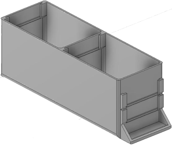 Vue 3D du tirroir T_P15_H3L1_D2.1_PE