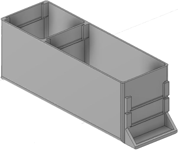 Vue 3D du tirroir T_P15_H3L1_D2.2_PE