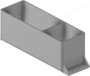 Vue 3D du tirroir T_P15_H3L1_D2.3