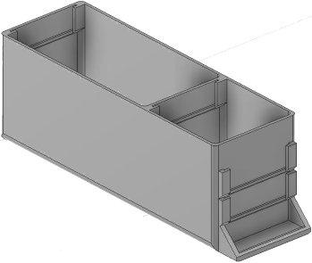 Vue 3D du tirroir T_P15_H3L1_D2.3_PE