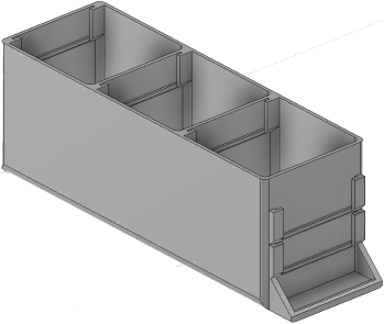 Vue 3D du tirroir T_P15_H3L1_D3_PE
