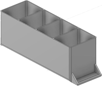 Vue 3D du tirroir T_P15_H3L1_D4.1