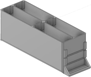 Vue 3D du tirroir T_P15_H3L1_D4.2_PE