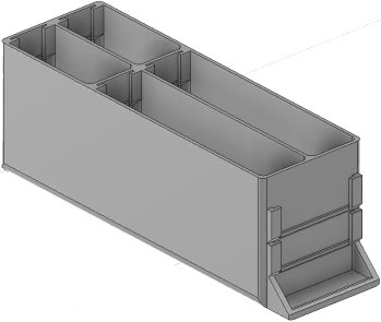 Vue 3D du tirroir T_P15_H3L1_D4.3_PE