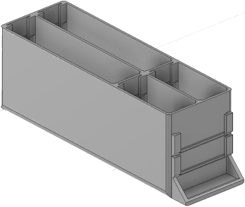 Vue 3D du tirroir T_P15_H3L1_D4.4_PE