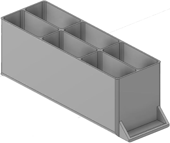 Vue 3D du tirroir T_P15_H3L1_D6