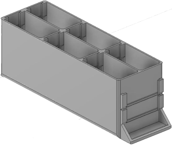Vue 3D du tirroir T_P15_H3L1_D6_PE