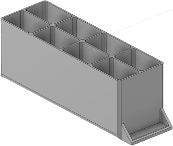 Vue 3D du tirroir T_P15_H3L1_D8