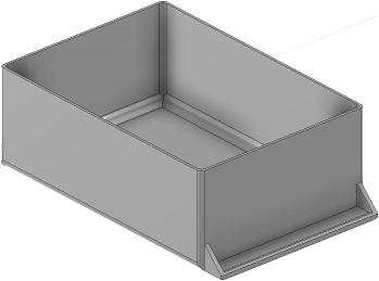 Vue 3D du tirroir T_P15_H3L2