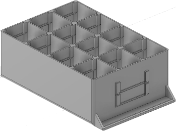 Vue 3D du tirroir T_P15_H3L2_D12.2_PE