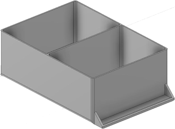 Vue 3D du tirroir T_P15_H3L2_D2.1