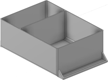 Vue 3D du tirroir T_P15_H3L2_D2.2