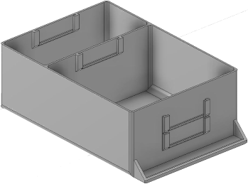 Vue 3D du tirroir T_P15_H3L2_D2.2_PE