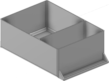 Vue 3D du tirroir T_P15_H3L2_D2.3