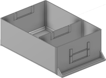 Vue 3D du tirroir T_P15_H3L2_D2.3_PE