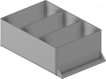 Vue 3D du tirroir T_P15_H3L2_D3.1