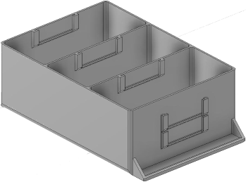 Vue 3D du tirroir T_P15_H3L2_D3.1_PE