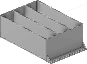 Vue 3D du tirroir T_P15_H3L2_D3.2