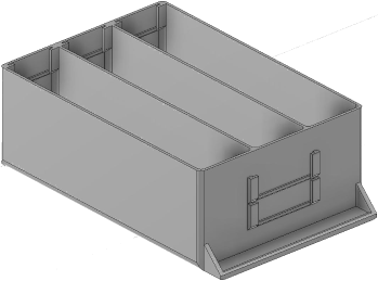 Vue 3D du tirroir T_P15_H3L2_D3.2_PE