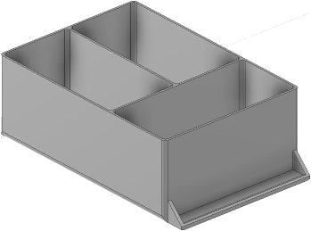 Vue 3D du tirroir T_P15_H3L2_D3.3