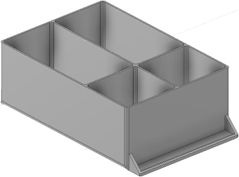 Vue 3D du tirroir T_P15_H3L2_D4.2