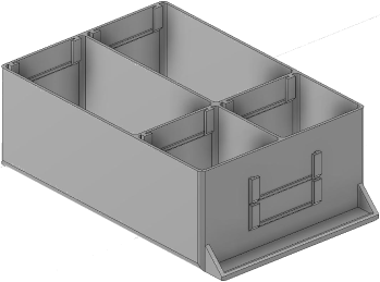 Vue 3D du tirroir T_P15_H3L2_D4.2_PE