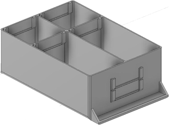 Vue 3D du tirroir T_P15_H3L2_D4.3_PE