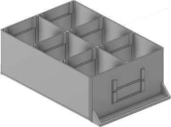 Vue 3D du tirroir T_P15_H3L2_D6.1_PE