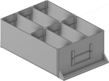 Vue 3D du tirroir T_P15_H3L2_D6.2_PE